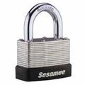 Ccl Sesamee Keyless Padlock, 1.88 Body, 1 X 0.31 Shackle, Brass 197-436